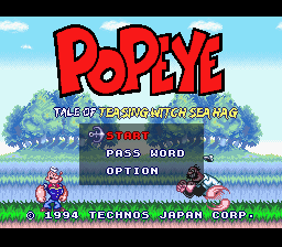 Popeye - Tale of Teasing Witch Sea Hag (English Translation) Title Screen